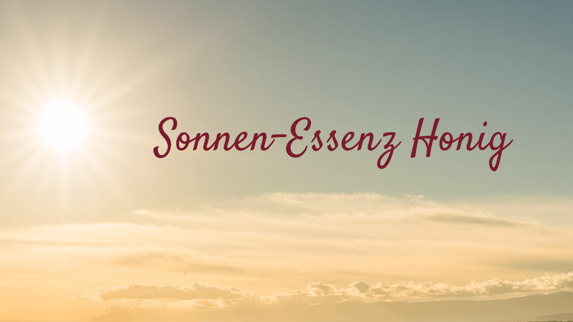 Sonnen-Essenz Honig mit einer leuchtenden Sonne